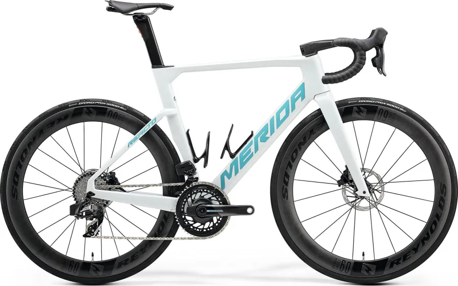 Велосипед MERIDA REACTO 9000 2024 pearl white (silver-teal)