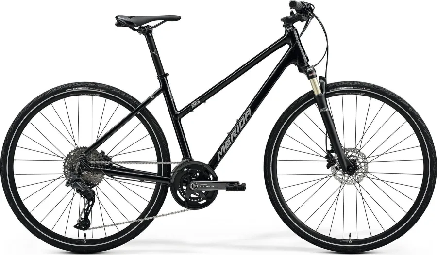 Велосипед MERIDA CROSSWAY L 700 2024 glossy black (silver)